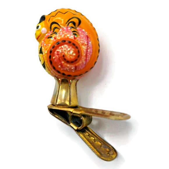 Patricia Breen Petite Miniature Chameleon Jack O Lantern Halloween Clip Ornament - Picture 2 of 8